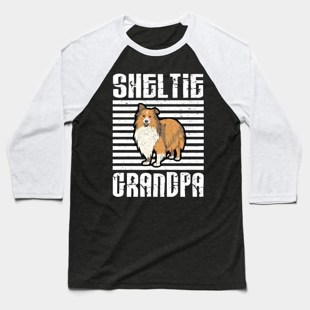 Sheltie Grandpa Proud Dogs Baseball T-Shirt by aaltadel